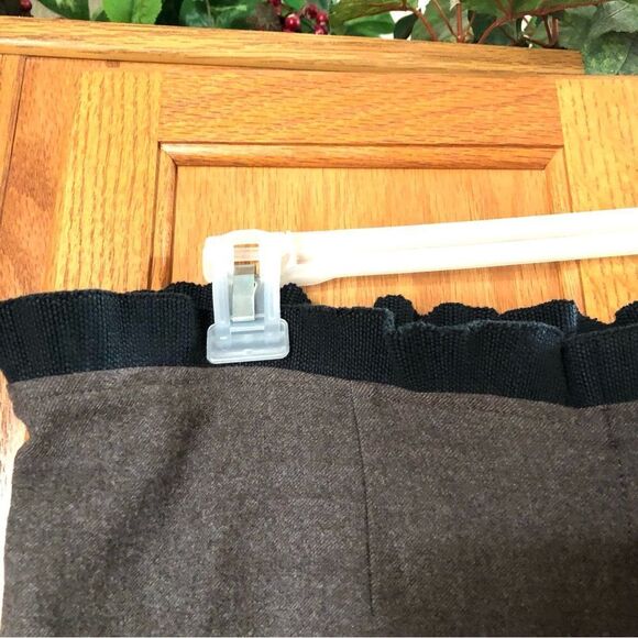 Peserico Italy Brown Ruffle Waist Fleece Wool Blend Trousers Pants - 46 - Picture 5 of 13